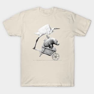 kruiwagen met nijlpaard T-Shirt